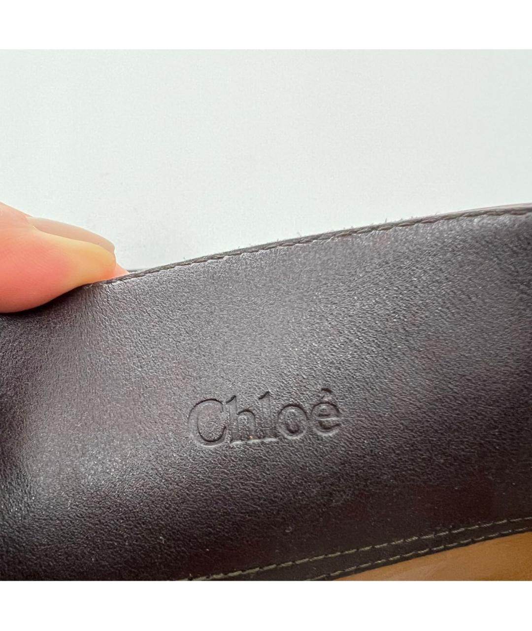 CHLOE Коричневые кожаные сапоги, фото 6