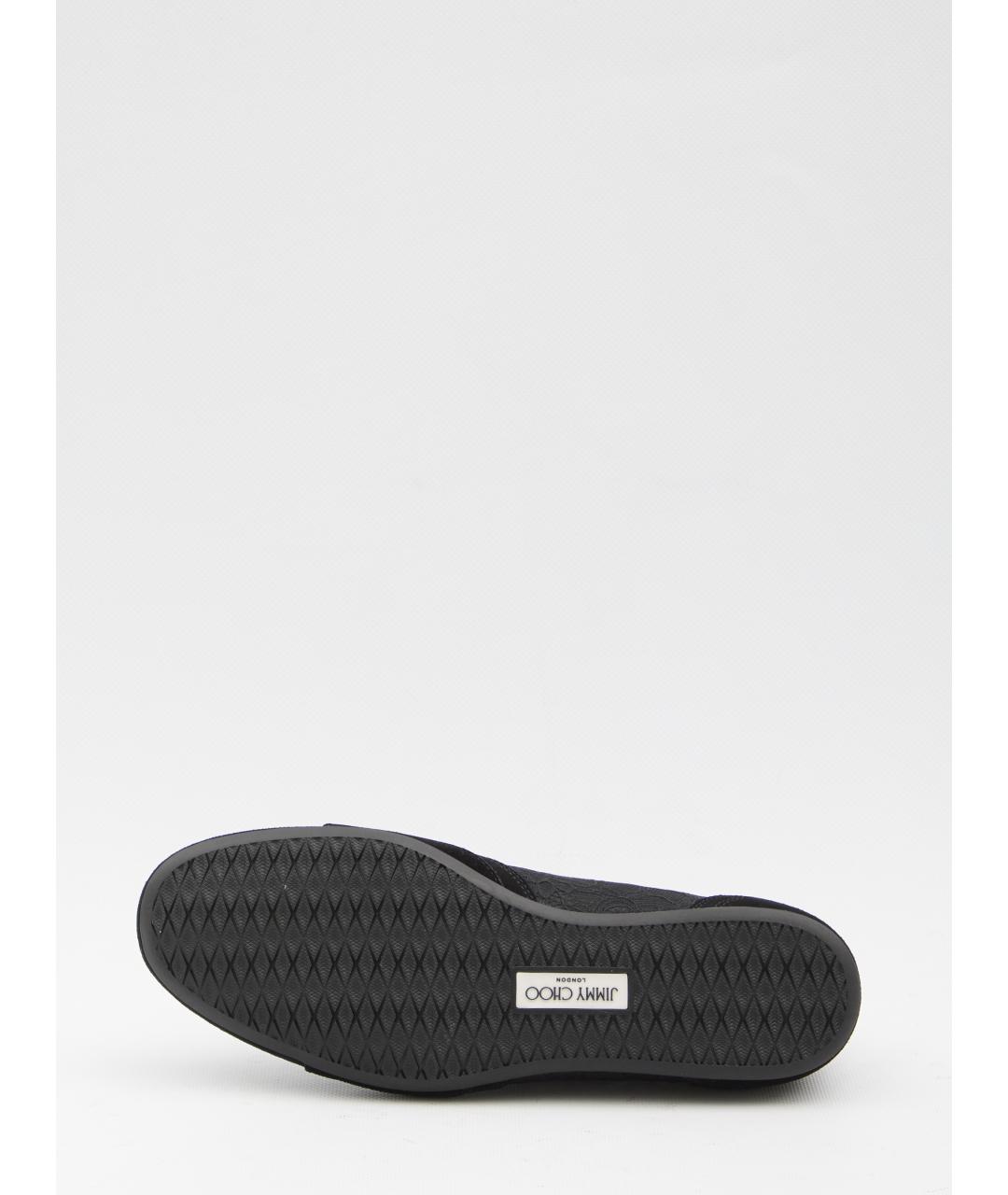 JIMMY CHOO Черные текстильные кроссовки, фото 4