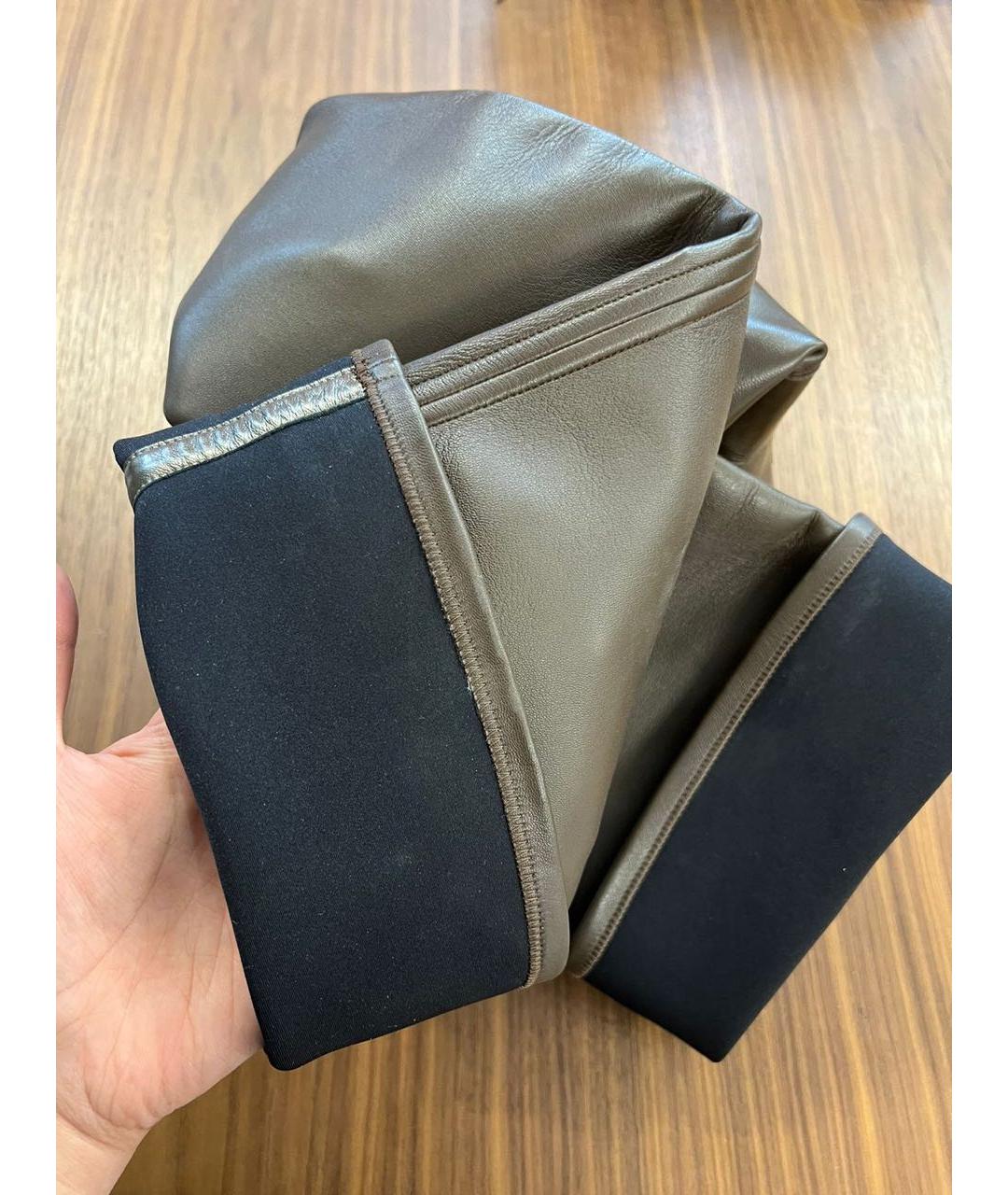 BRUNELLO CUCINELLI Коричневые кожаные ботфорты, фото 6