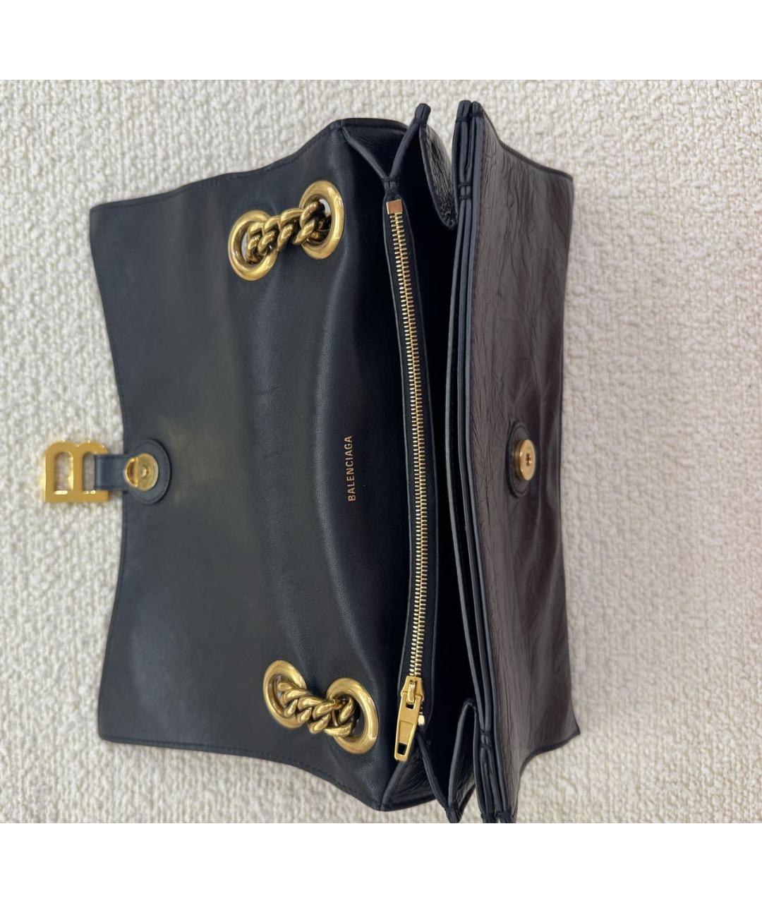 BALENCIAGA Черная кожаная сумка через плечо, фото 7