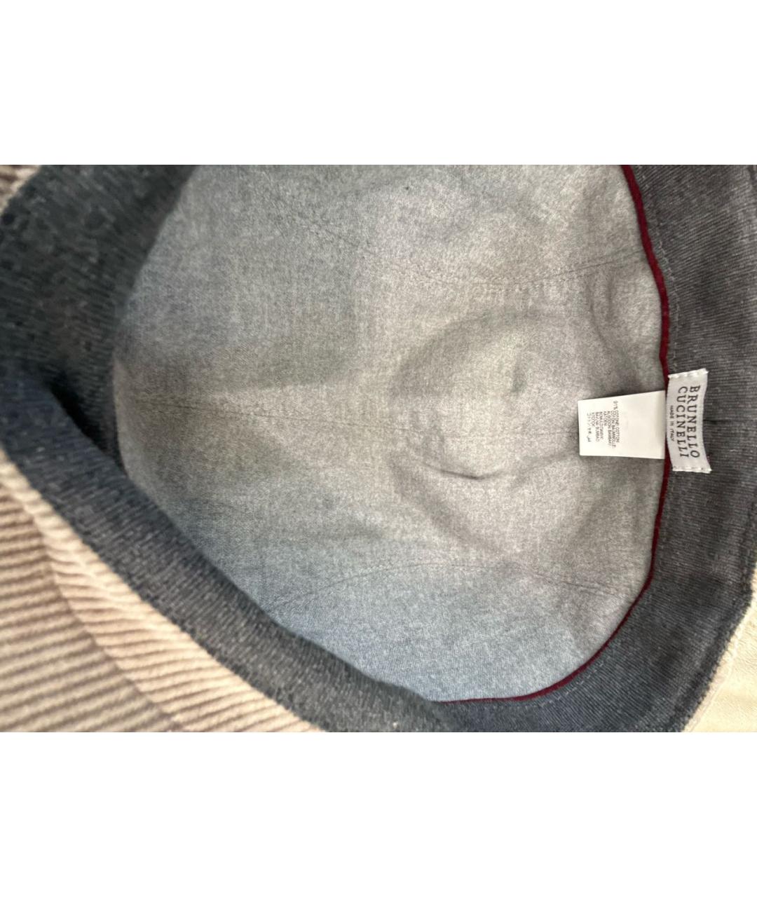 BRUNELLO CUCINELLI Бежевая хлопковая кепка/бейсболка, фото 5