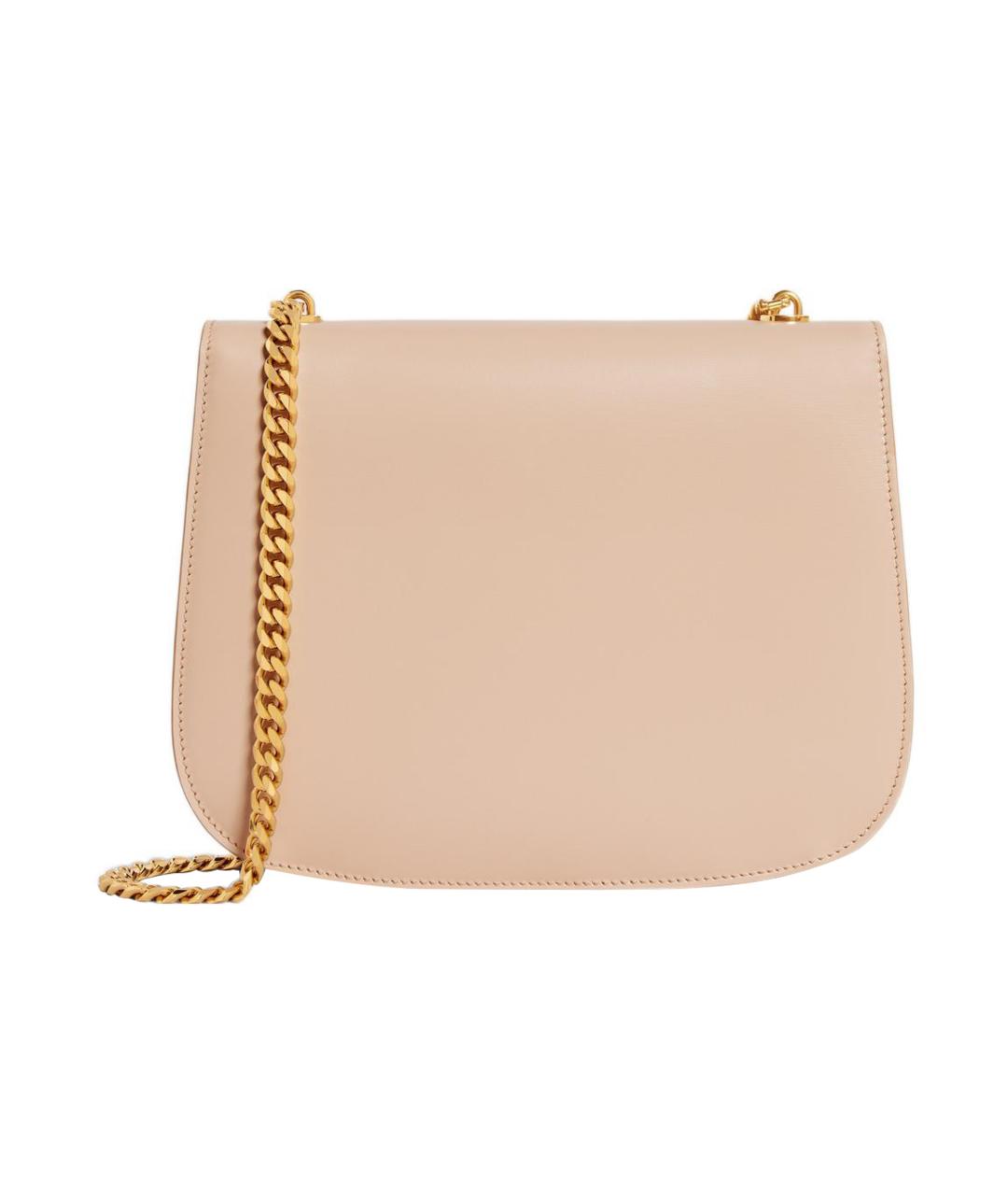 CELINE Бежевая кожаная сумка через плечо, фото 3