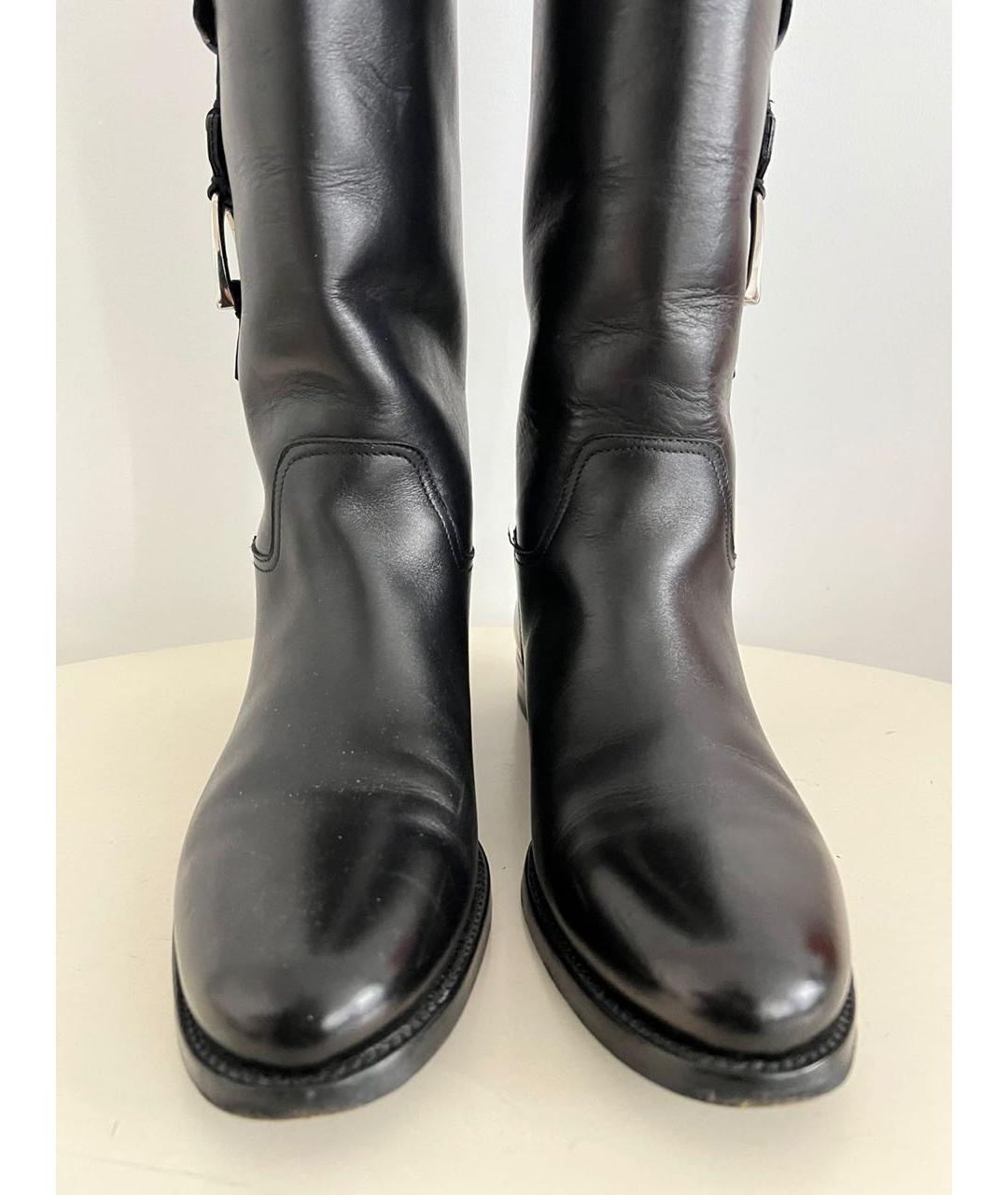 POLO RALPH LAUREN Черные кожаные сапоги, фото 2