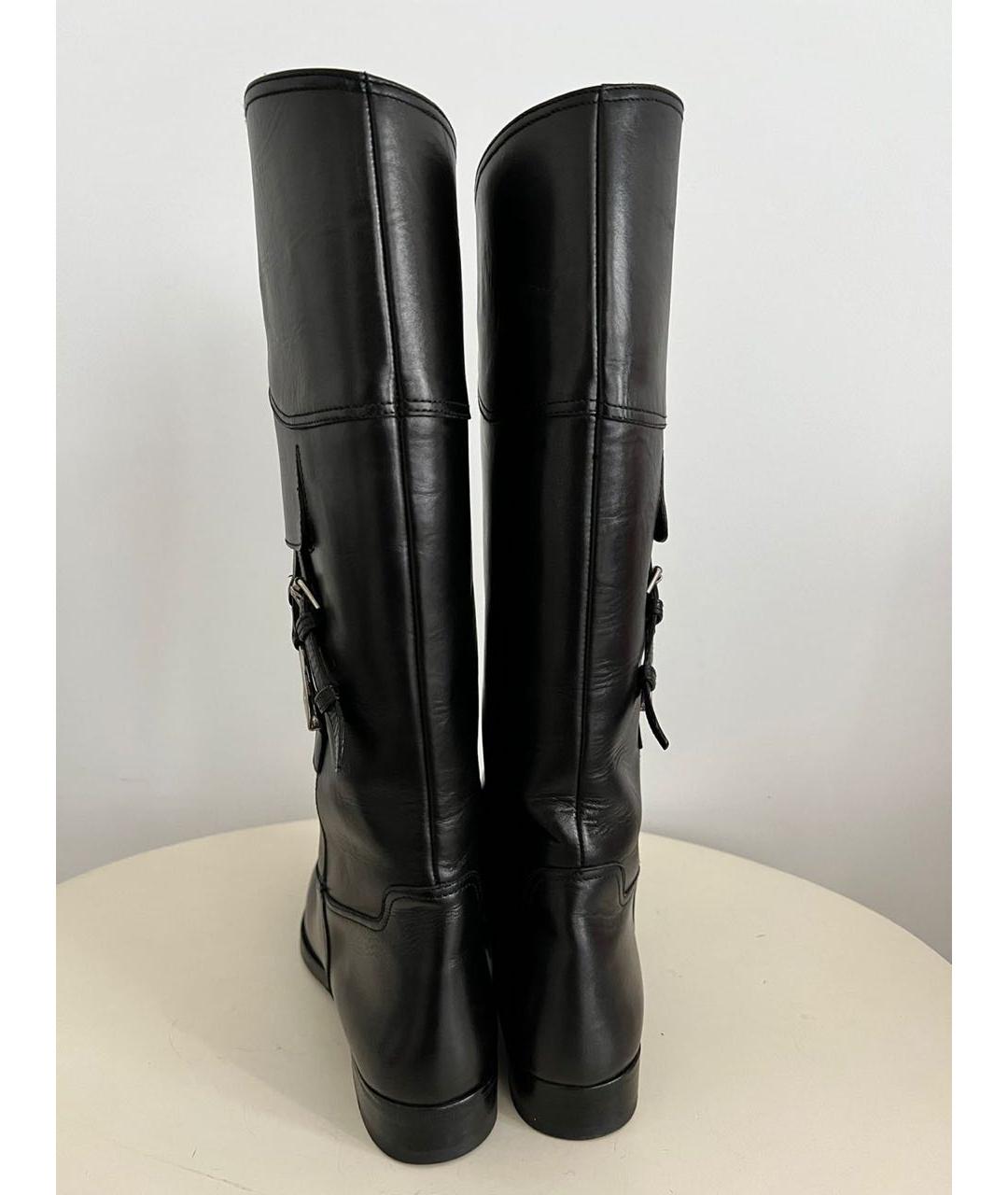 POLO RALPH LAUREN Черные кожаные сапоги, фото 5