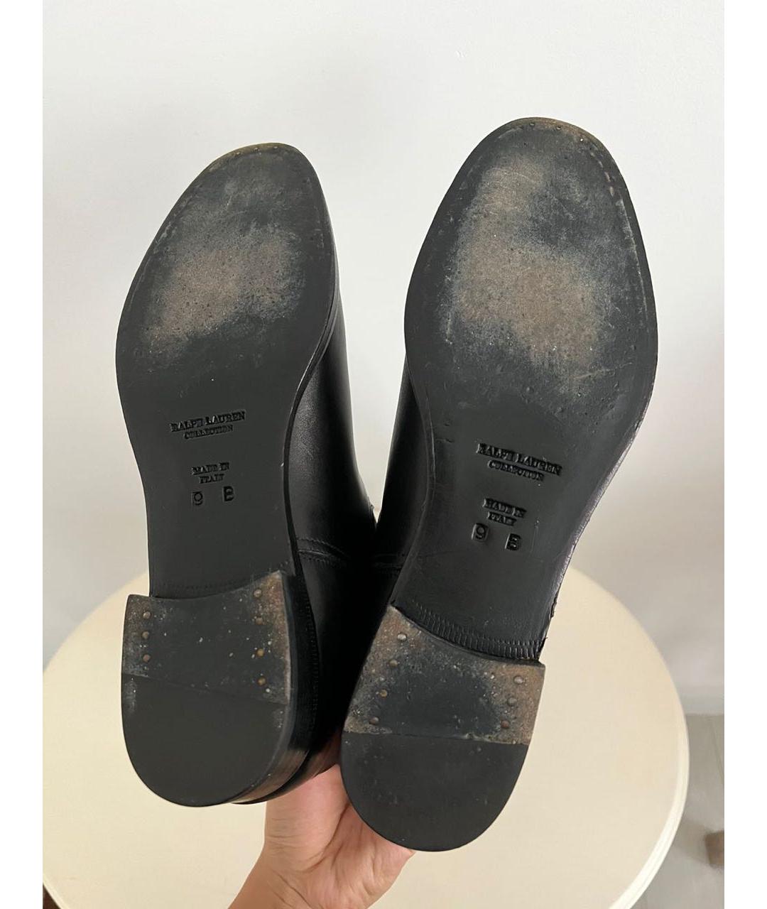 POLO RALPH LAUREN Черные кожаные сапоги, фото 7