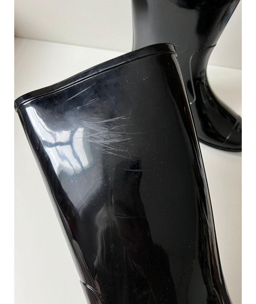 CHANEL Черные резиновые сапоги, фото 4