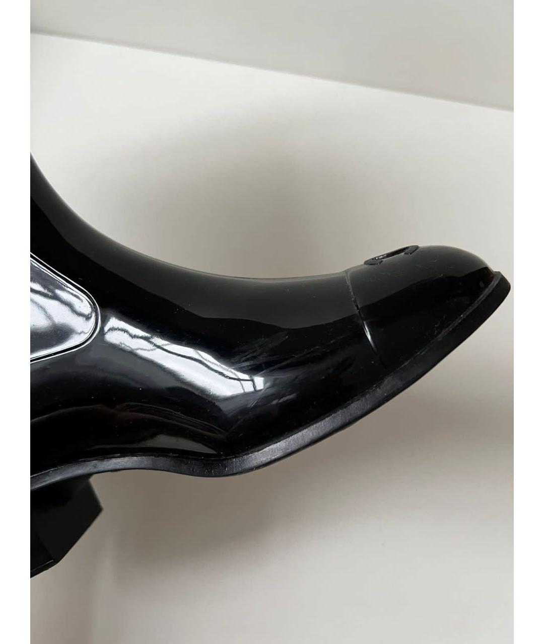 CHANEL Черные резиновые сапоги, фото 8