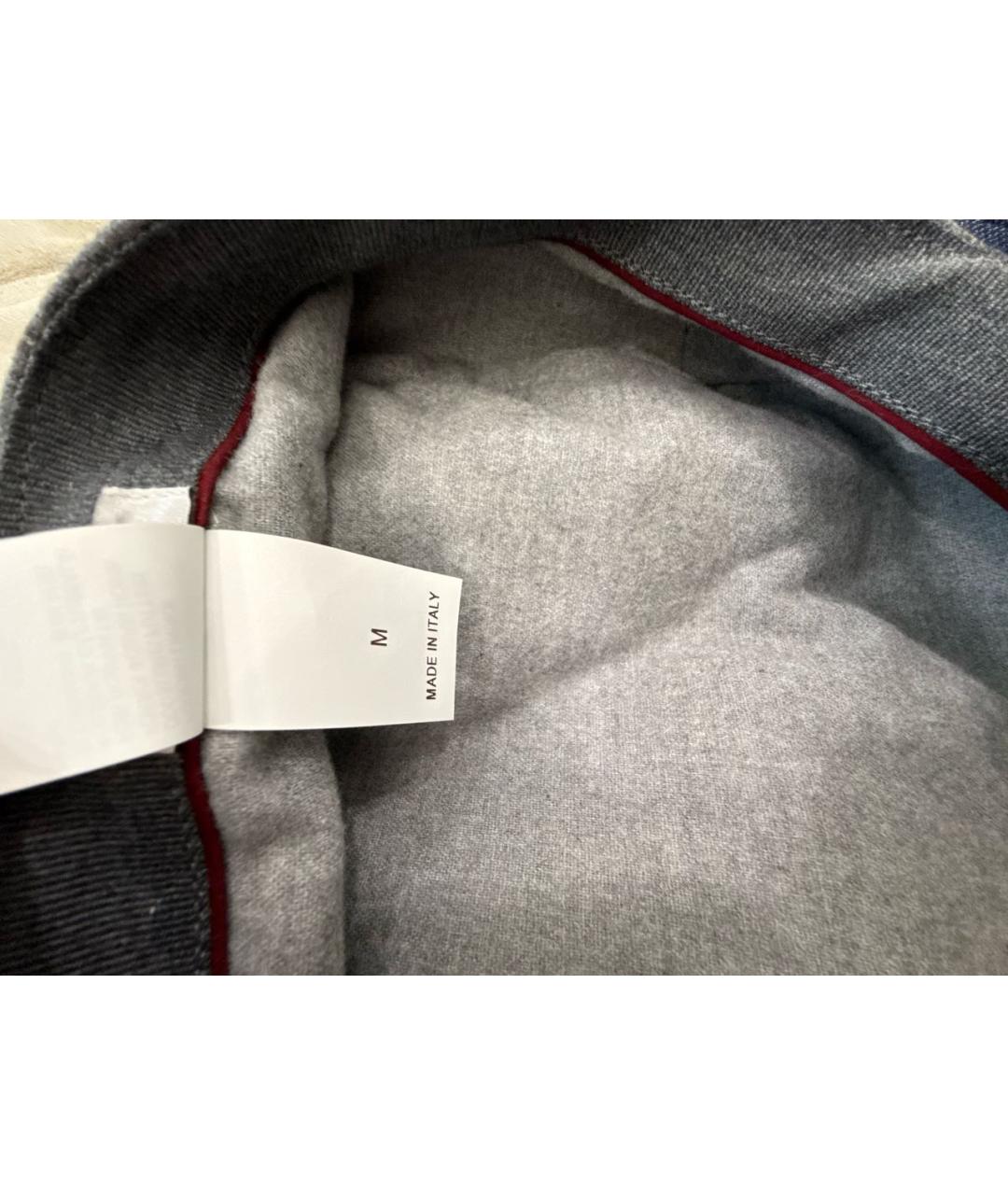 BRUNELLO CUCINELLI Серая шерстяная кепка/бейсболка, фото 6