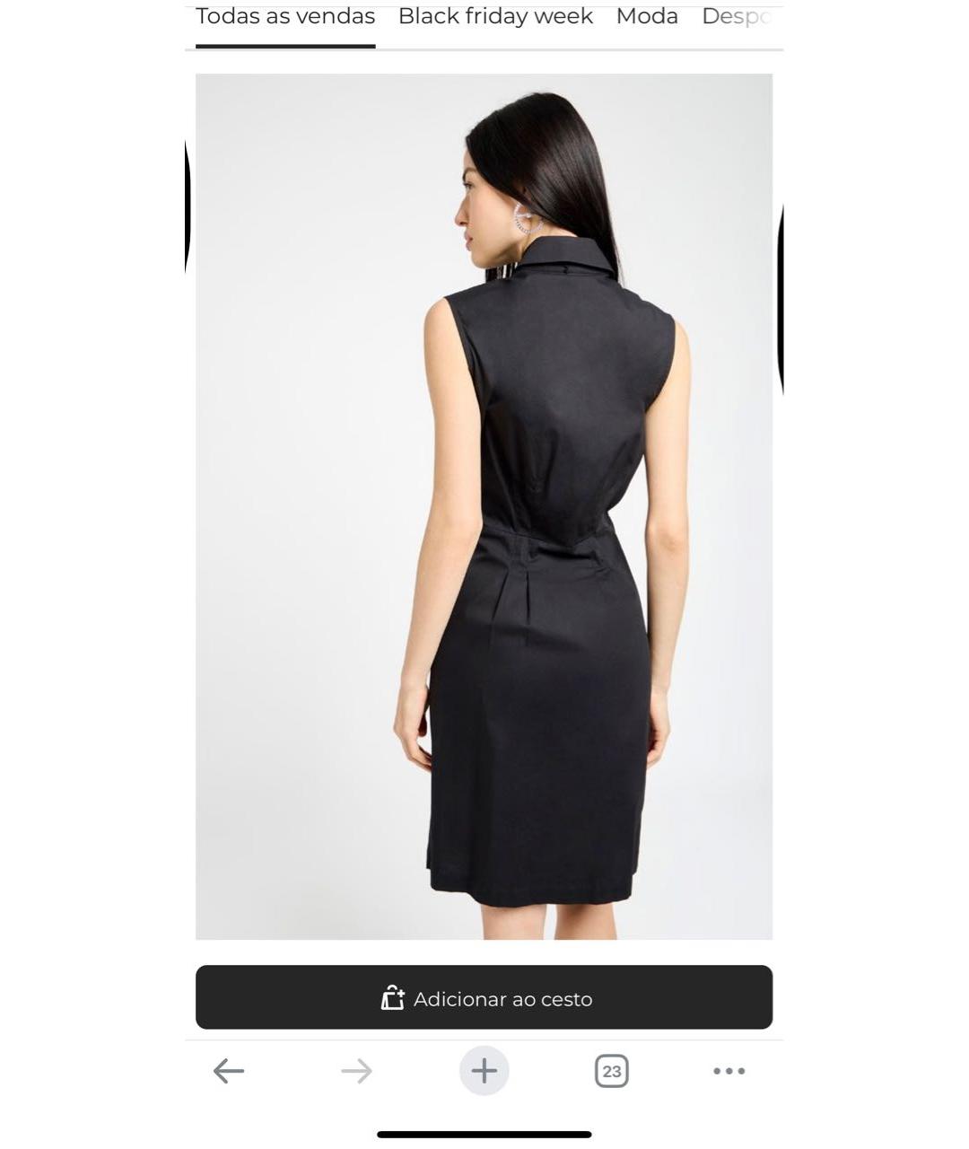 KARL LAGERFELD Черное хлопковое повседневное платье, фото 2