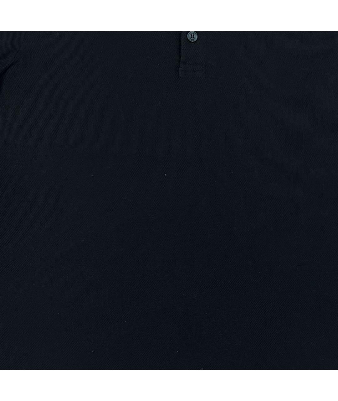 BURBERRY Черное хлопковое поло с коротким рукавом, фото 4