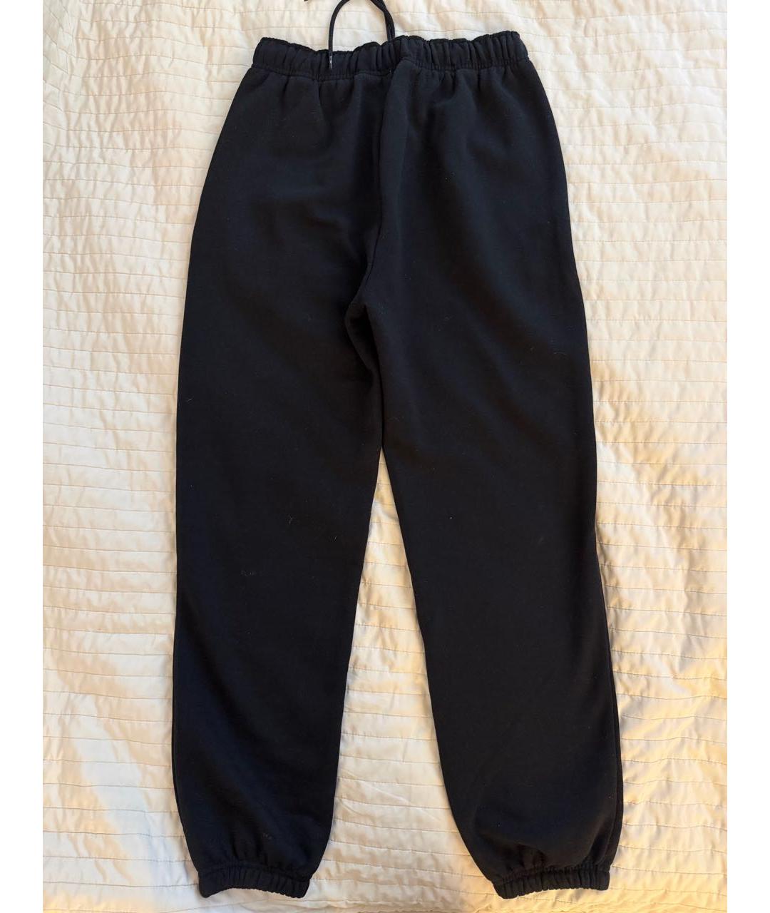 ALO YOGA Черный хлопко-эластановый костюм с брюками, фото 2