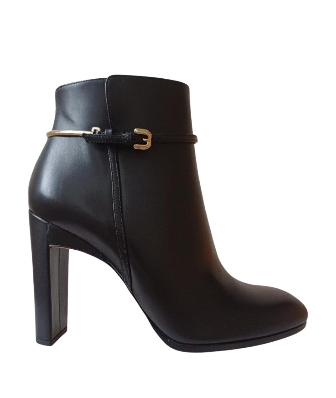 NINA RICCI Черные кожаные ботильоны, фото 1