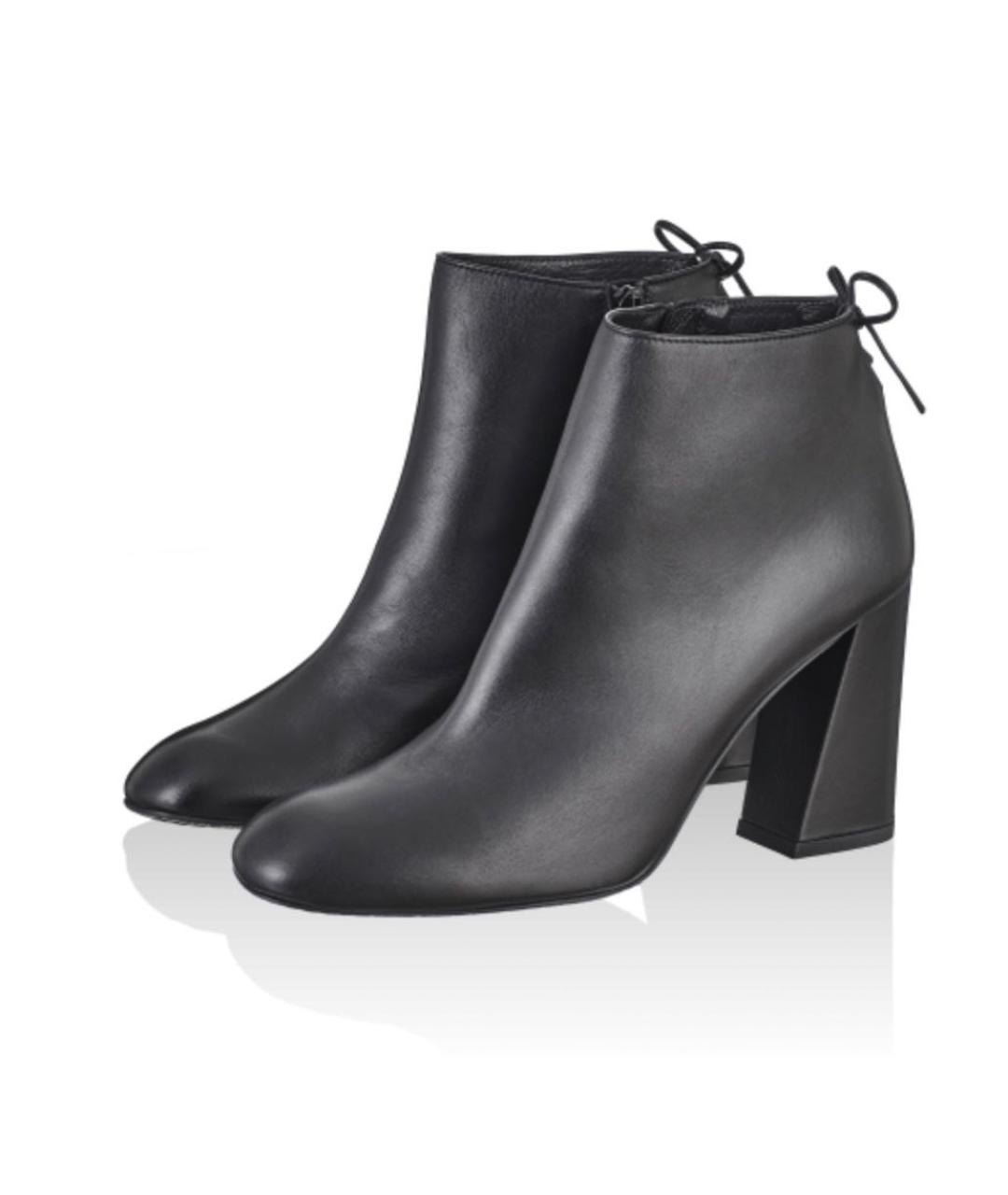 STUART WEITZMAN Черные кожаные ботильоны, фото 3