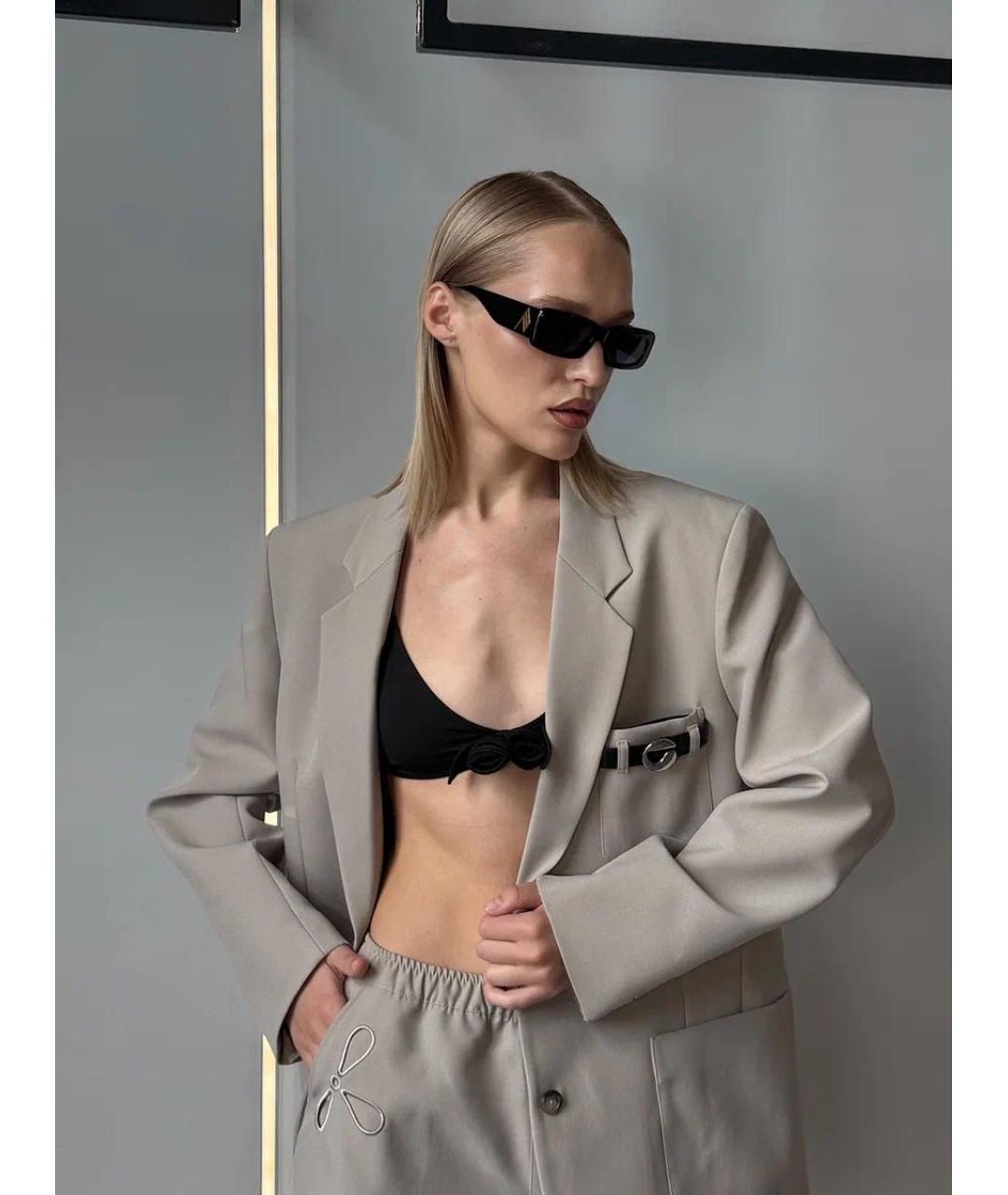 COPERNI Бежевый полиэстеровый жакет/пиджак, фото 2