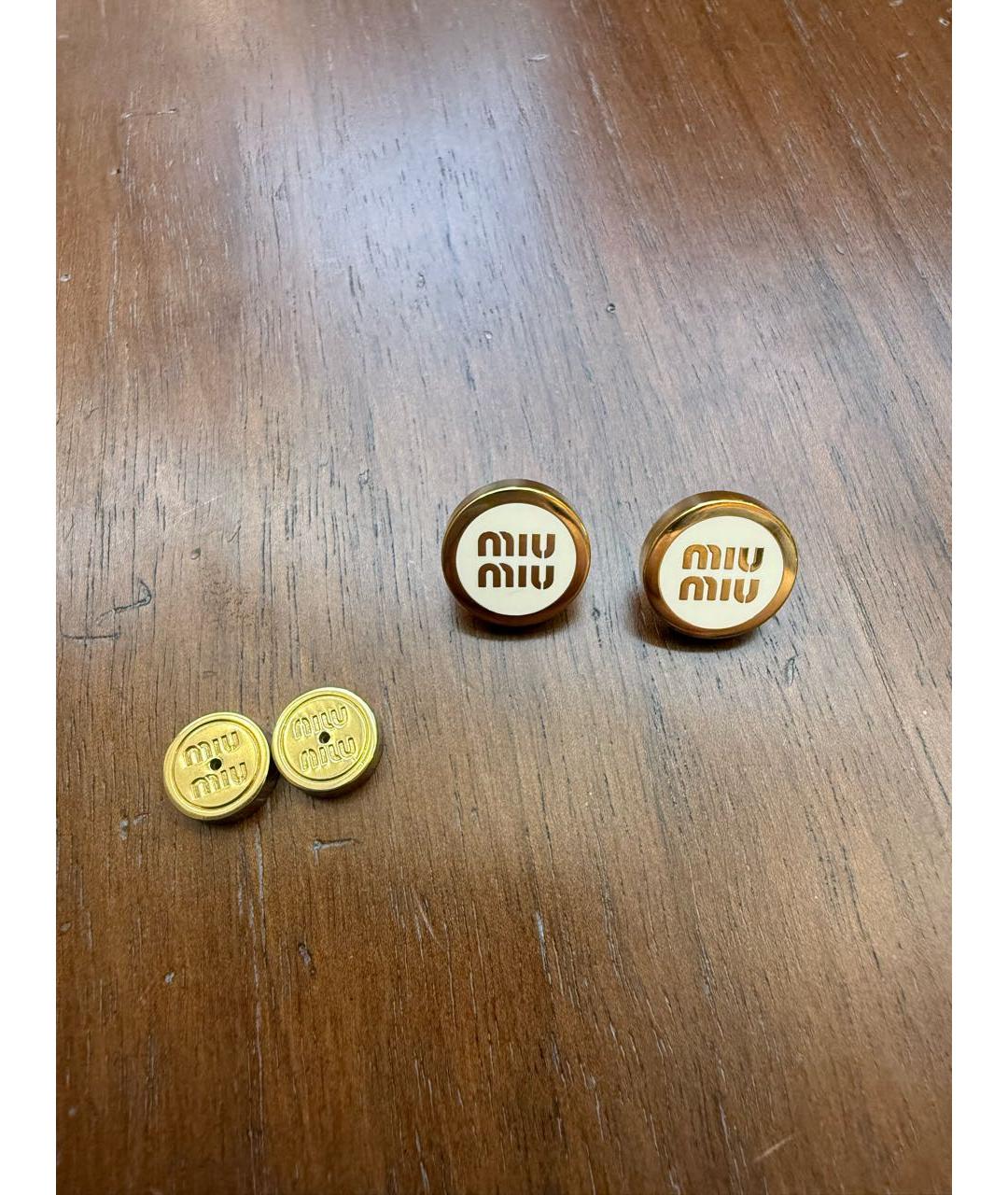 MIU MIU Белые серьги, фото 3