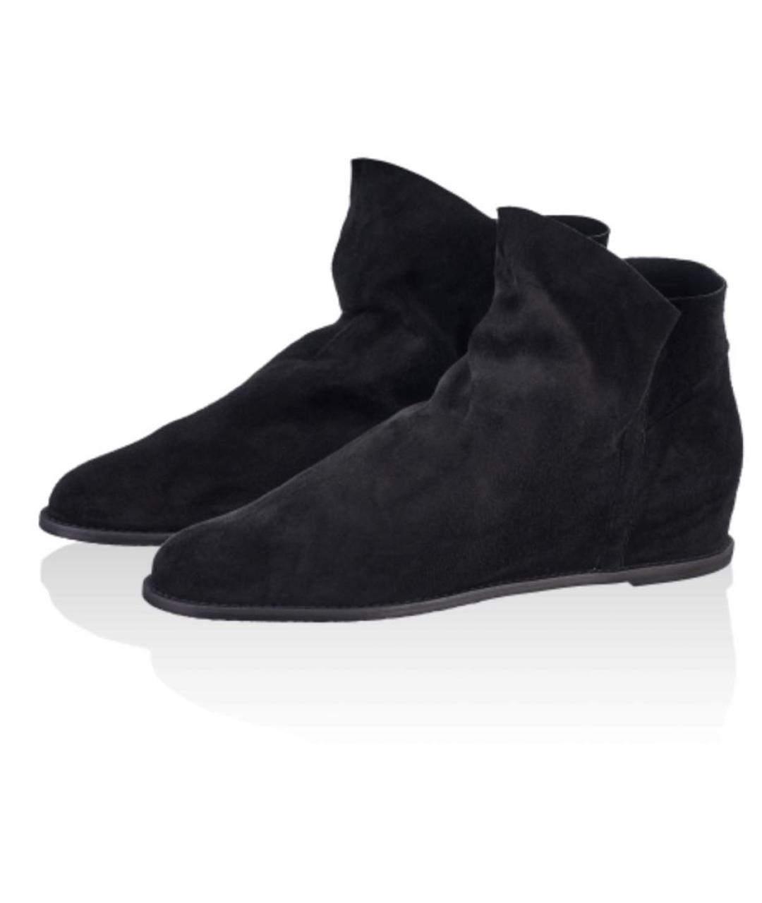 STUART WEITZMAN Черные замшевые ботинки, фото 3