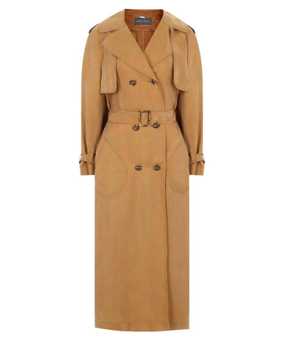 ALBERTA FERRETTI Горчичный тренч/плащ, фото 6