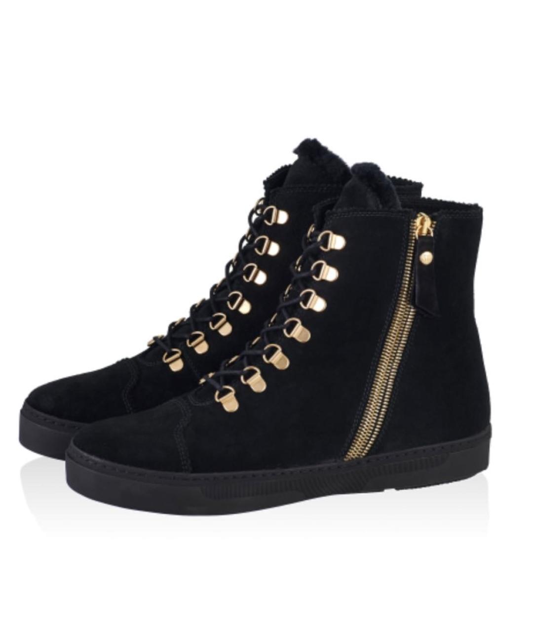 STUART WEITZMAN Черные замшевые ботинки, фото 2