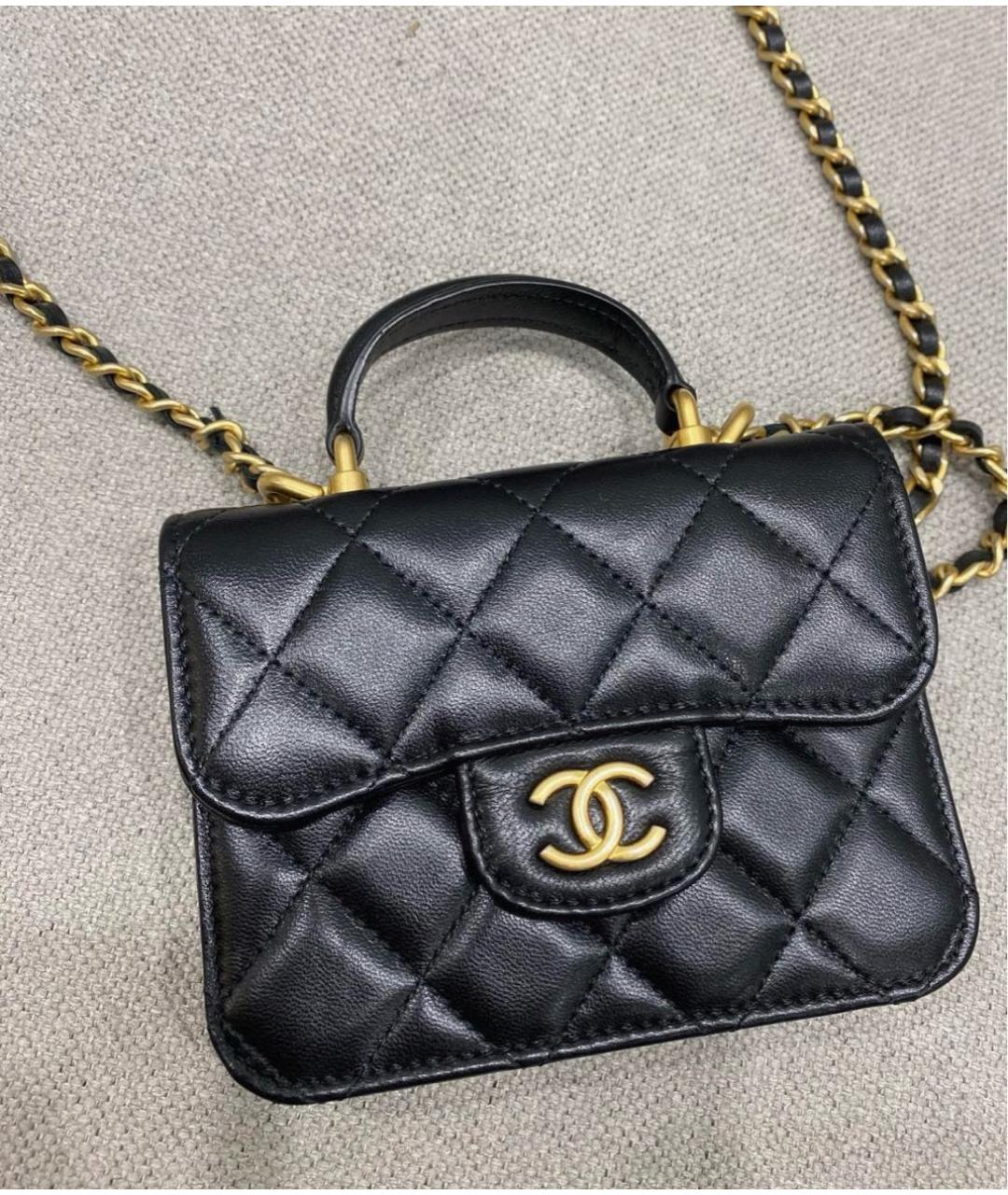 CHANEL Черная кожаная сумка через плечо, фото 2