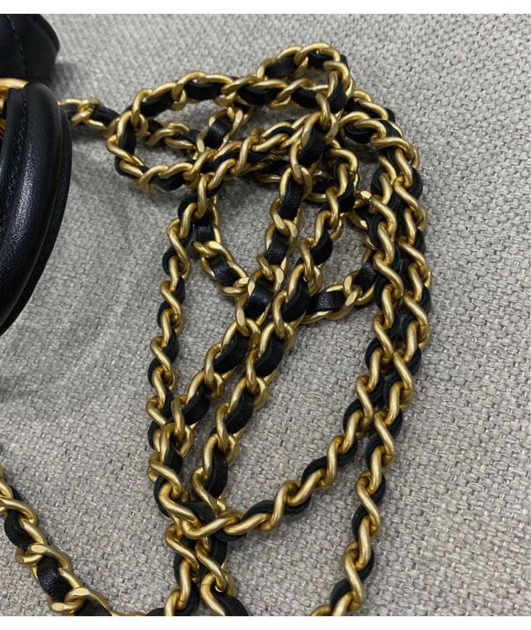 CHANEL Черная кожаная сумка через плечо, фото 3