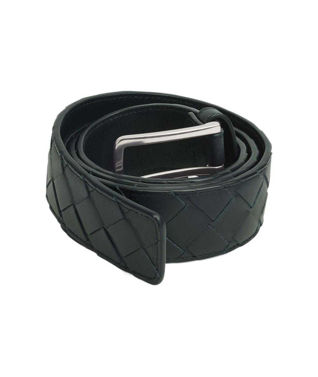 BOTTEGA VENETA Зеленый кожаный ремень, фото 3