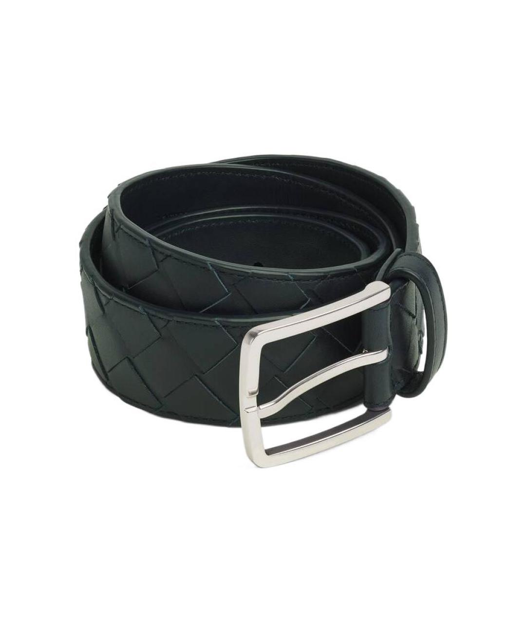 BOTTEGA VENETA Зеленый кожаный ремень, фото 2