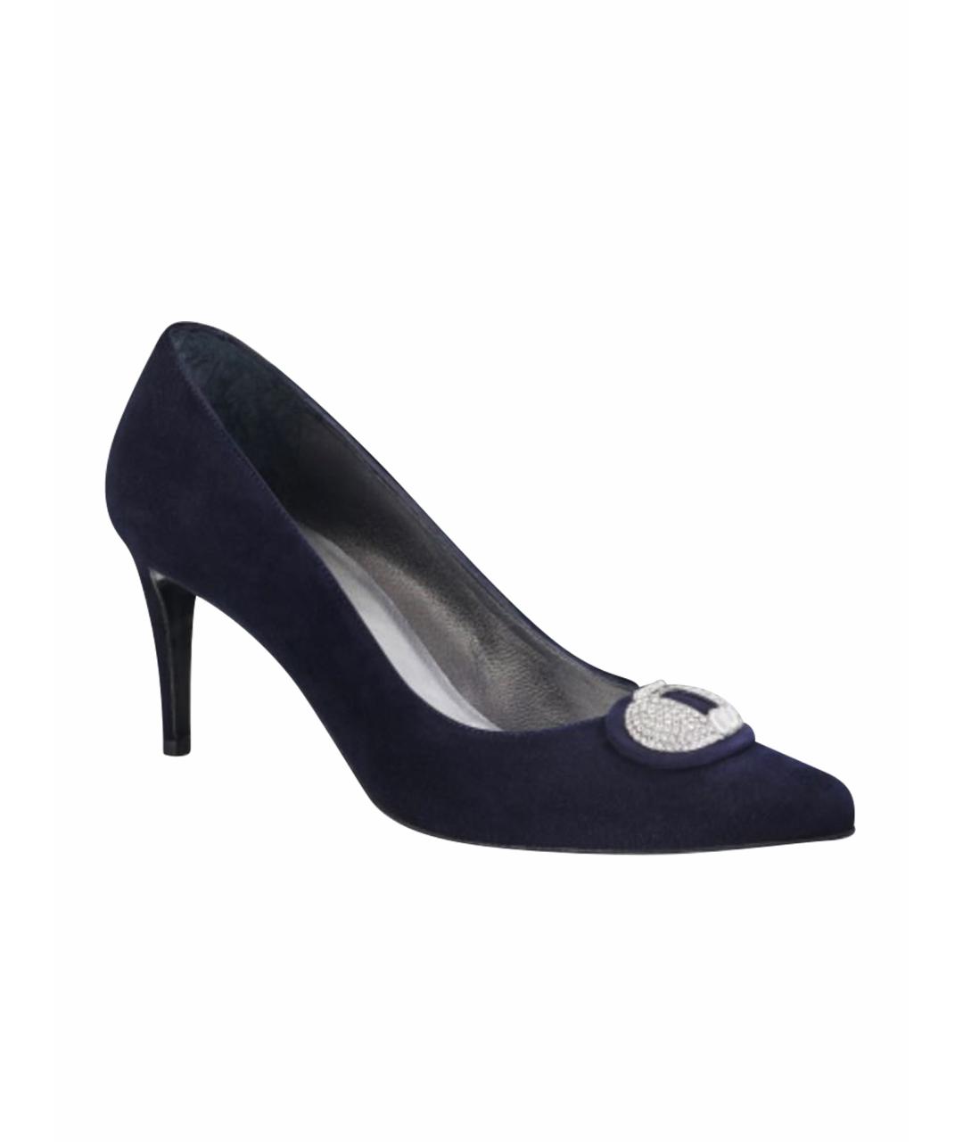 STUART WEITZMAN Темно-синие замшевые туфли, фото 1