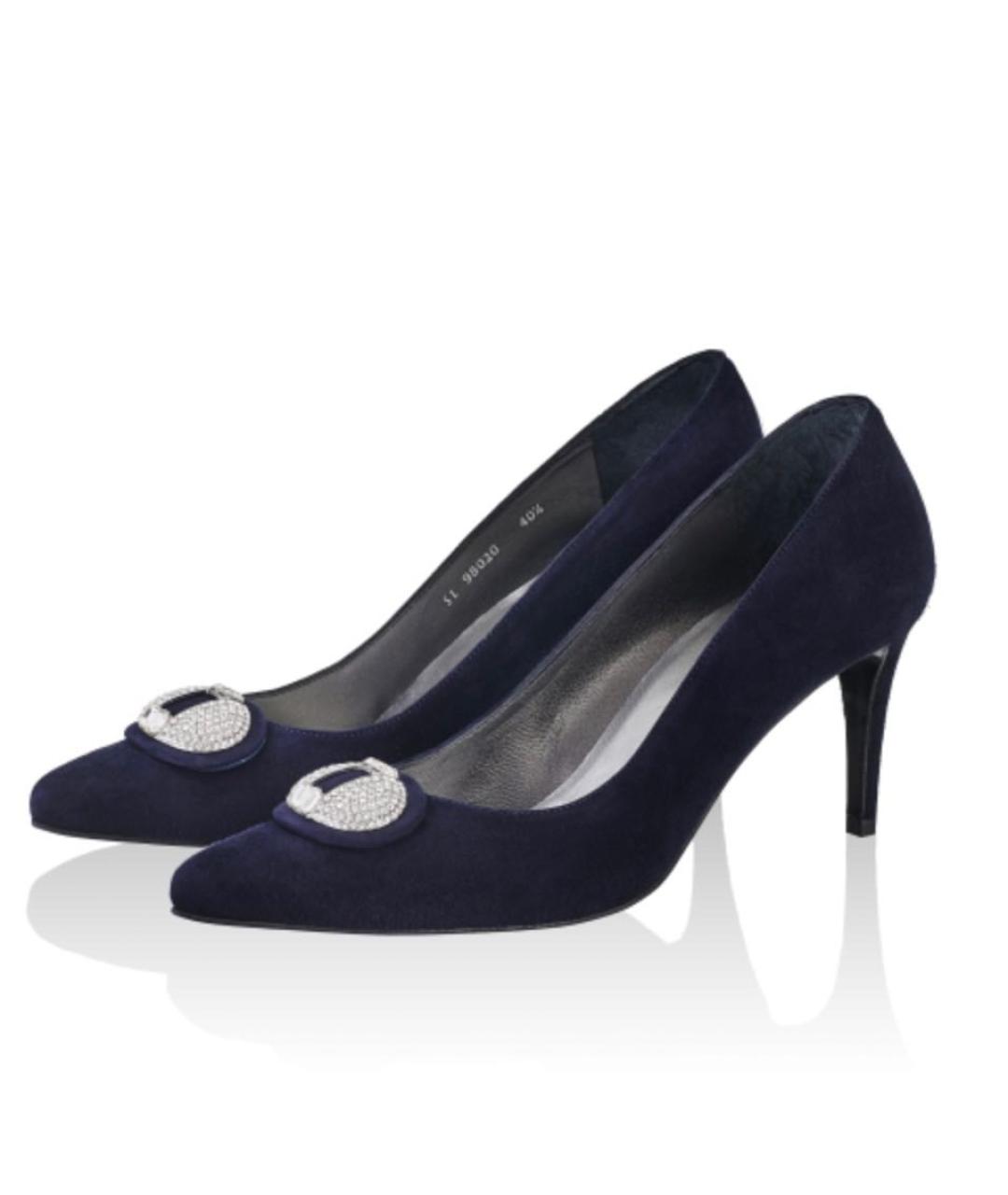 STUART WEITZMAN Темно-синие замшевые туфли, фото 2