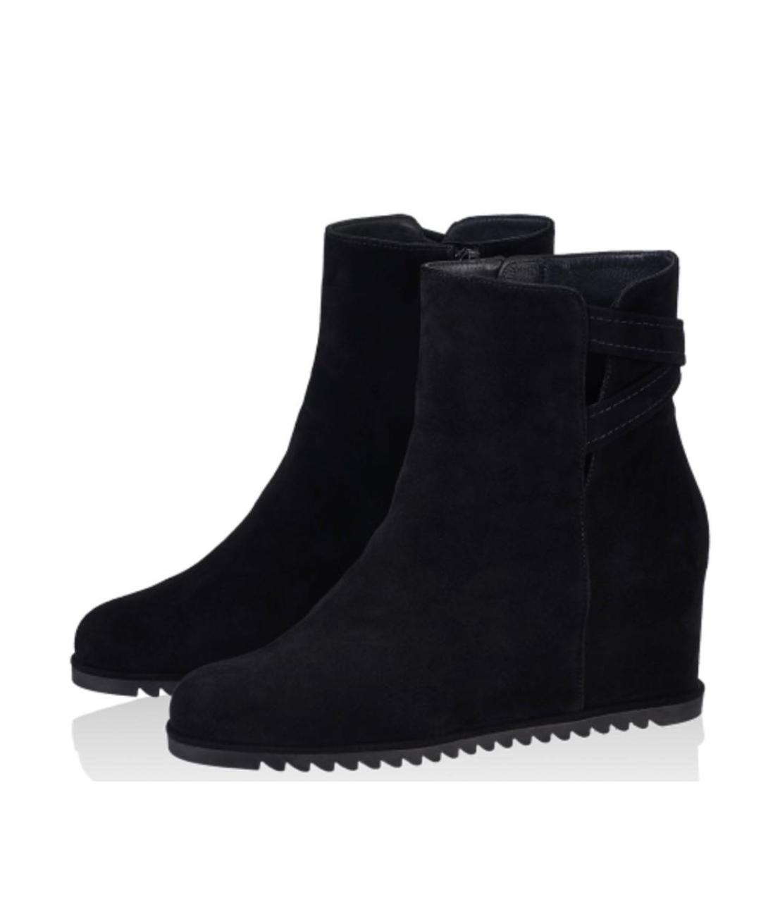 STUART WEITZMAN Черные замшевые ботильоны, фото 2