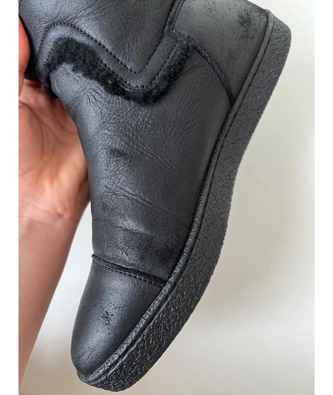 CHANEL Черные кожаные ботинки, фото 5