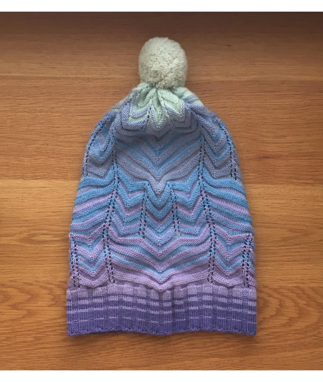 MISSONI Голубая шерстяная шапка, фото 2