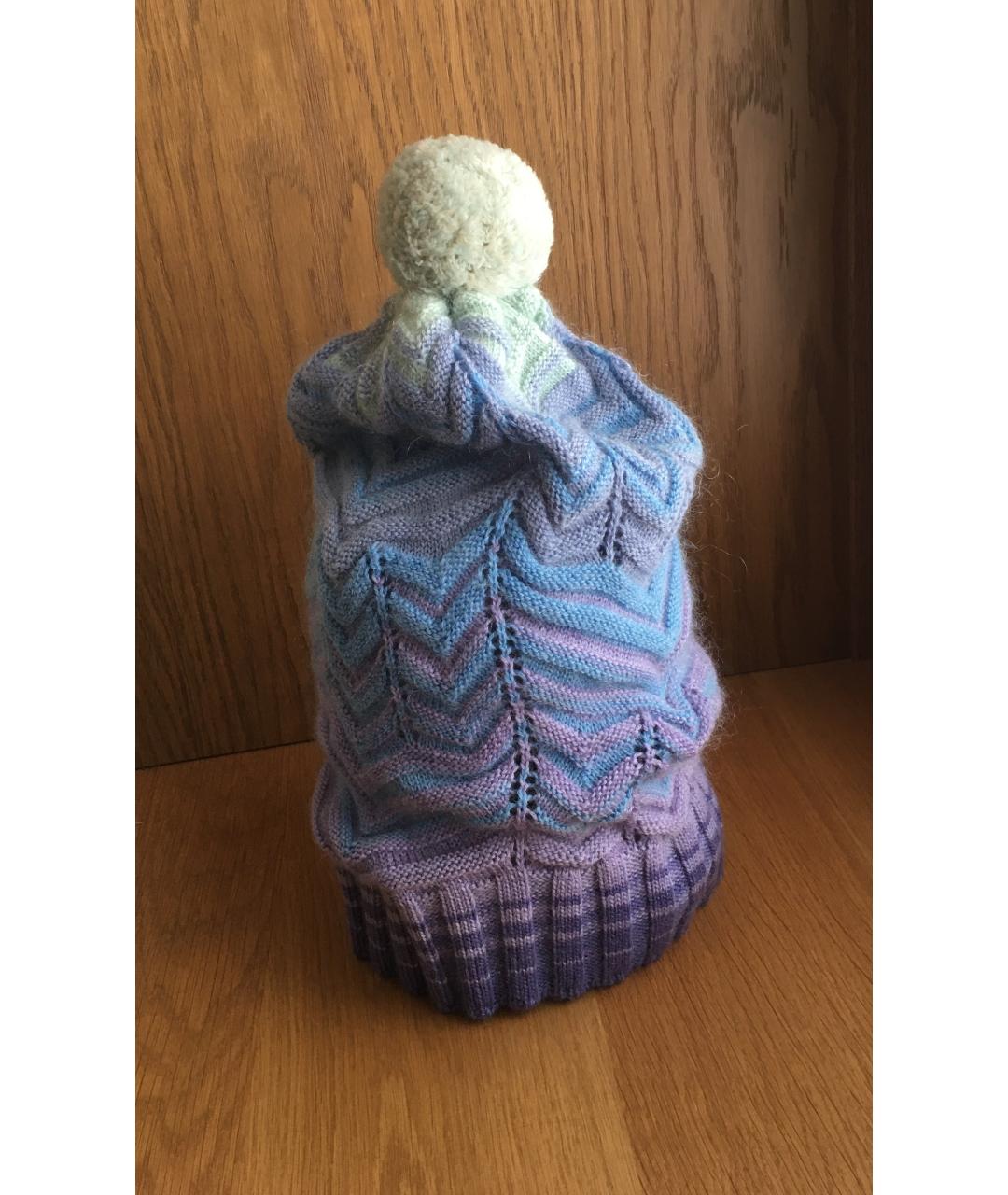 MISSONI Голубая шерстяная шапка, фото 9