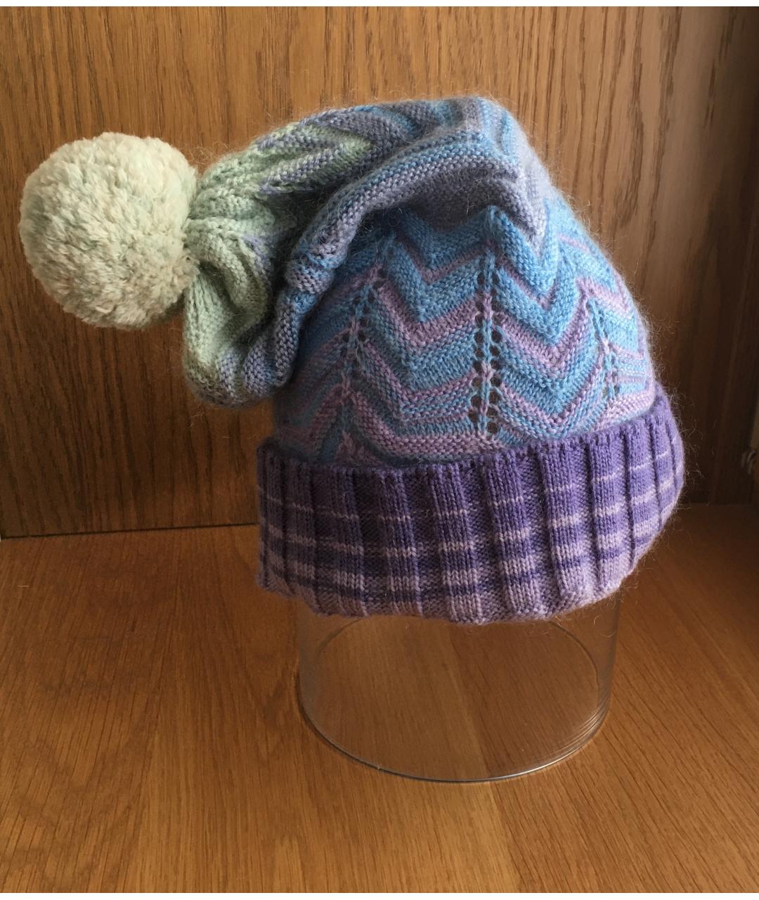 MISSONI Голубая шерстяная шапка, фото 7