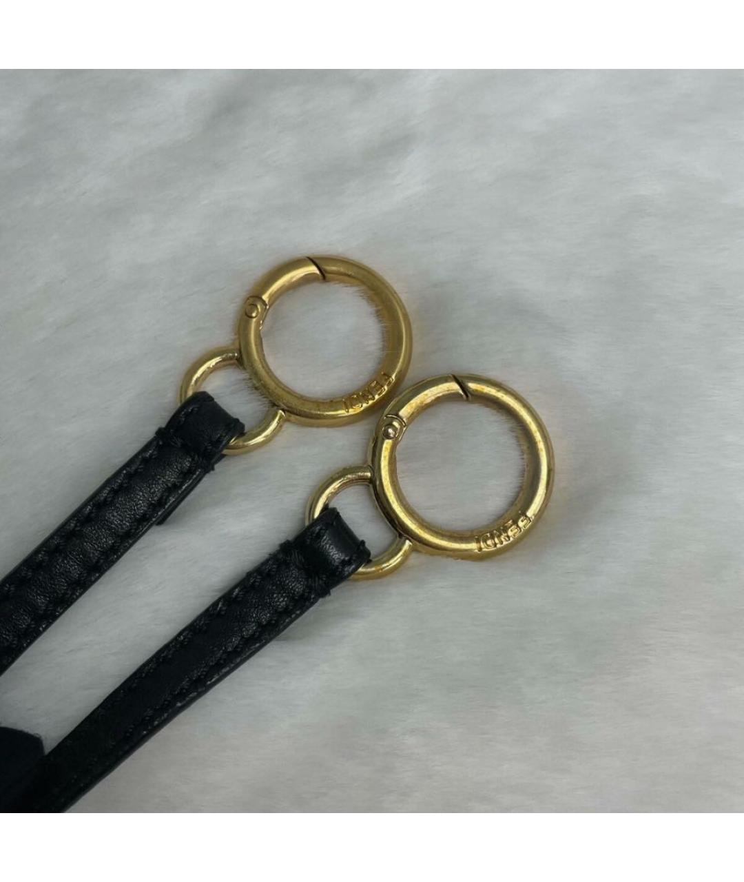 FENDI Черная кожаная сумка через плечо, фото 4