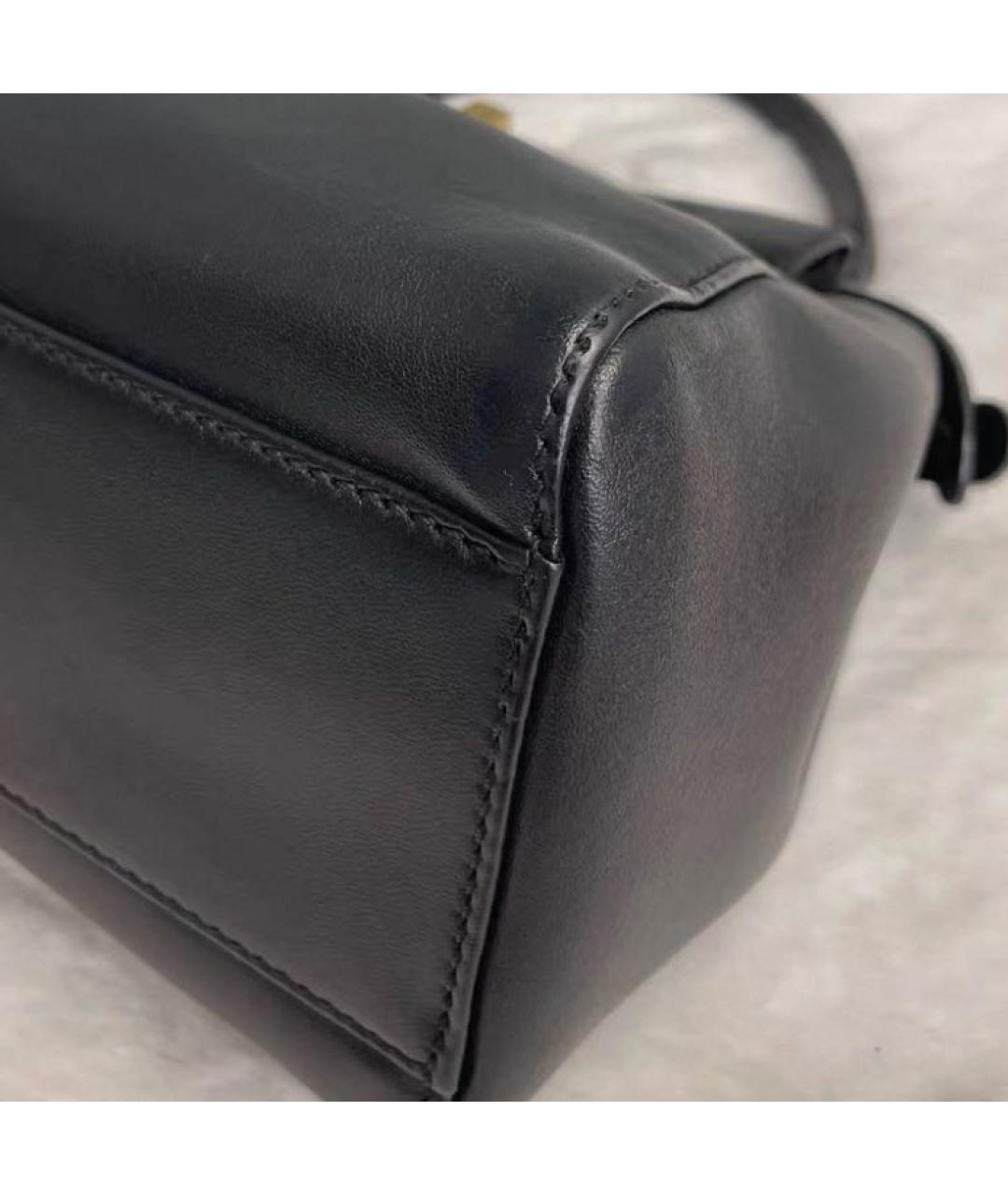 FENDI Черная кожаная сумка через плечо, фото 3