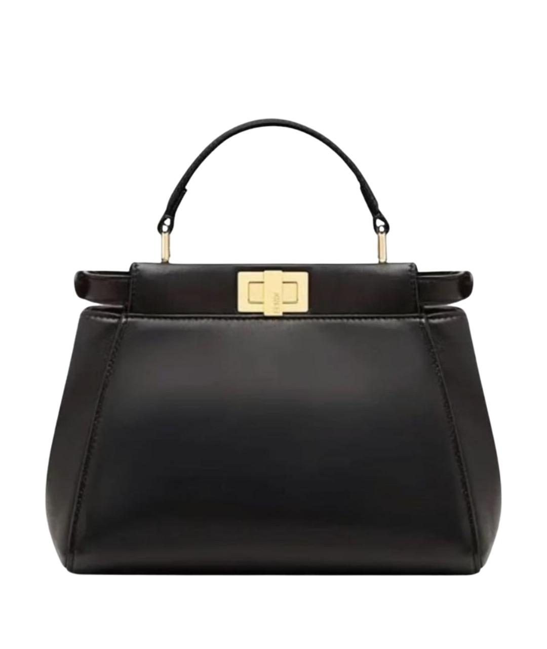 FENDI Черная кожаная сумка через плечо, фото 1