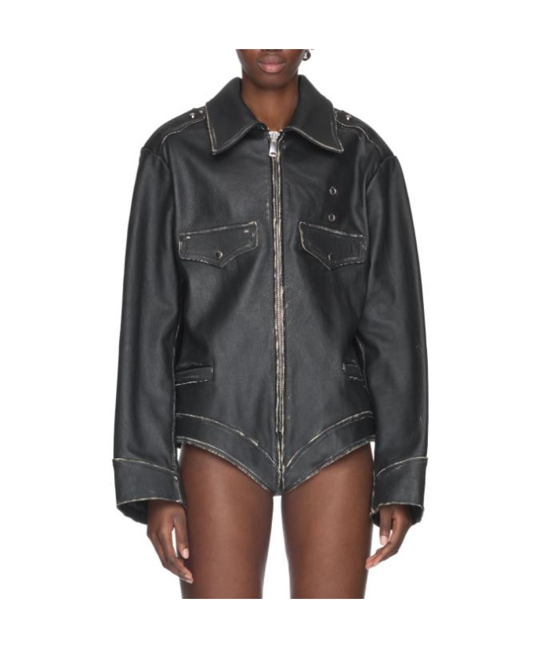 COPERNI Черная кожаная куртка, фото 2