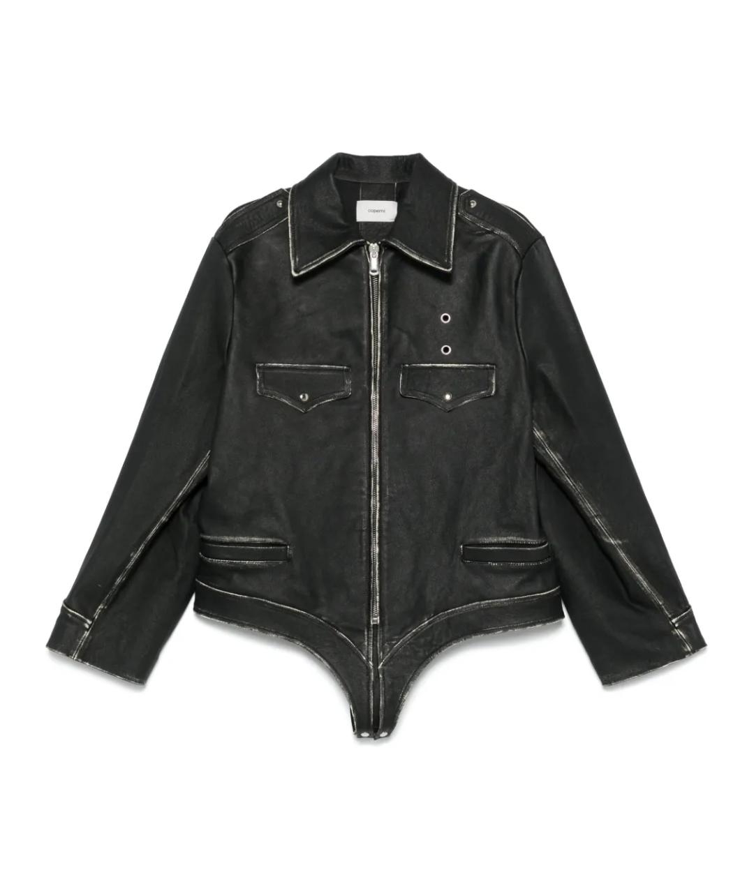 COPERNI Черная кожаная куртка, фото 1