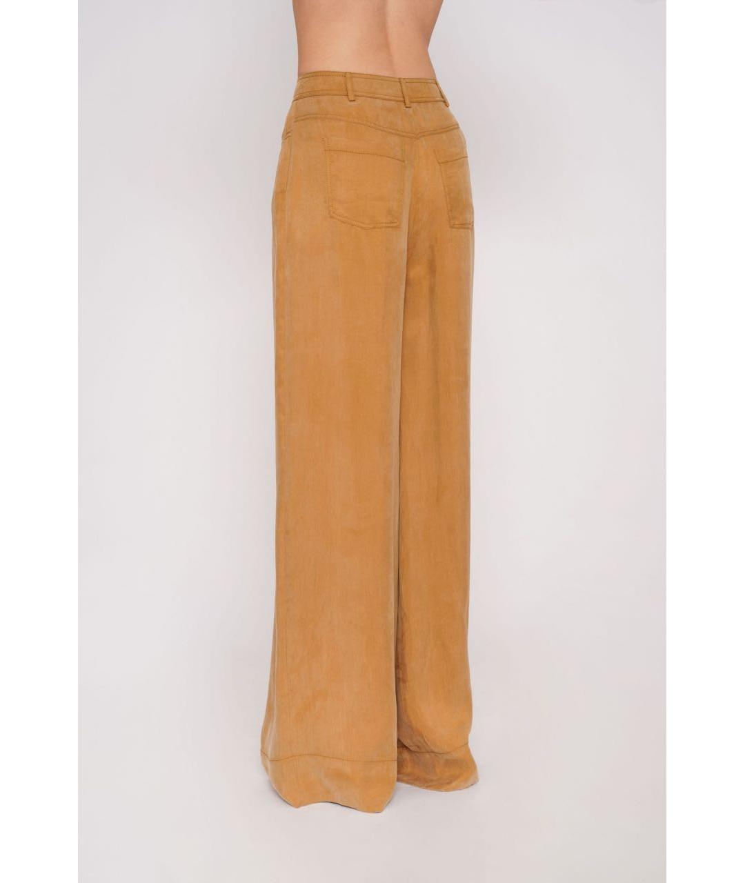 ALBERTA FERRETTI Горчичные брюки широкие, фото 3