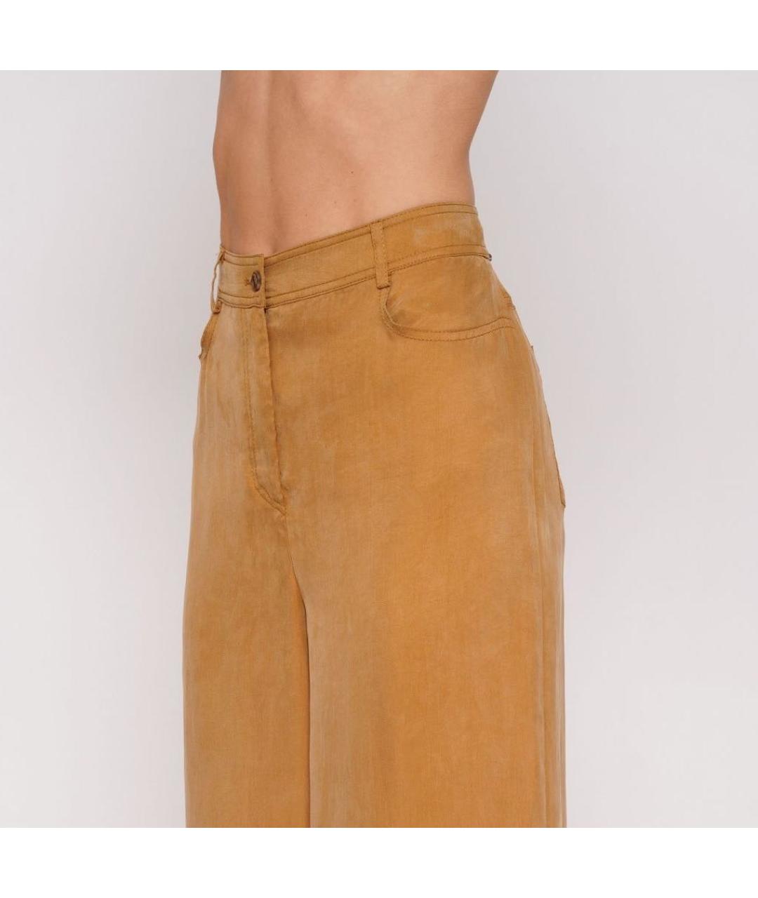 ALBERTA FERRETTI Горчичные брюки широкие, фото 4