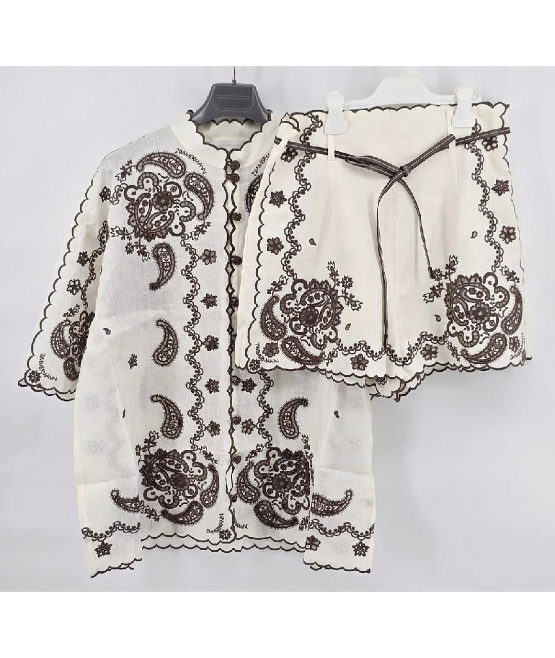 ZIMMERMANN Белая льняная рубашка, фото 5