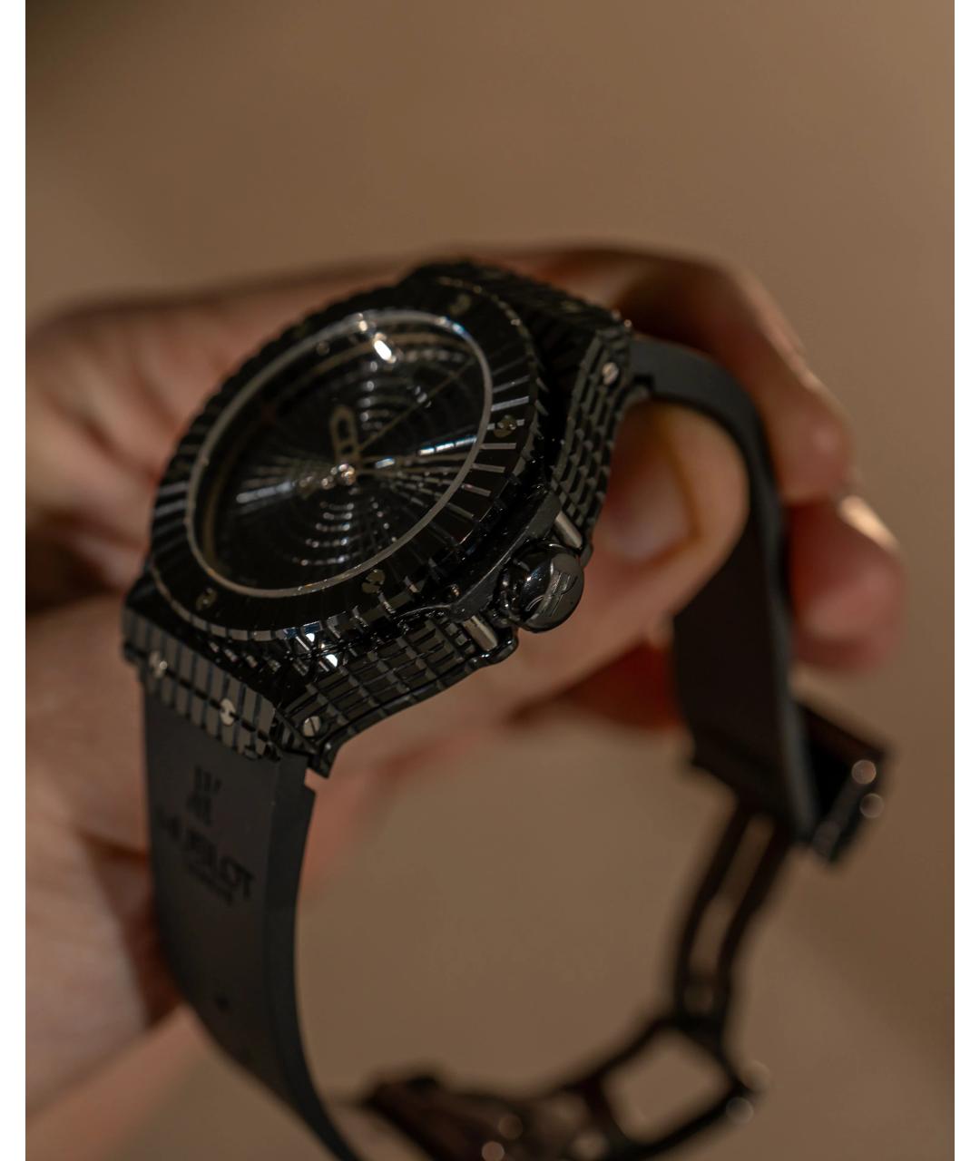 HUBLOT Черные керамические часы, фото 4