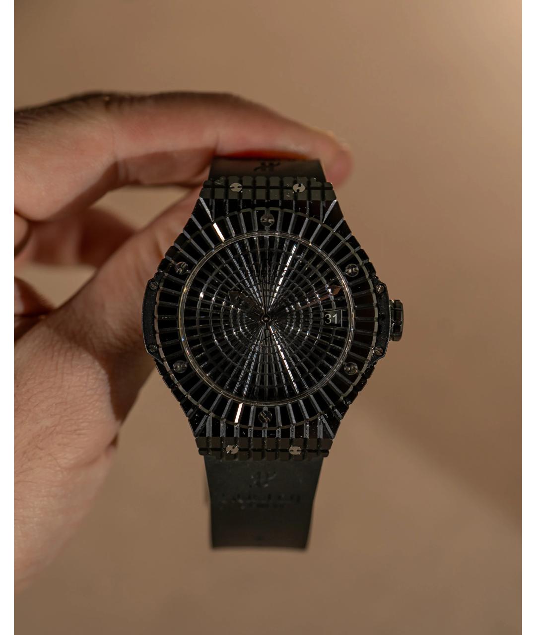 HUBLOT Черные керамические часы, фото 2