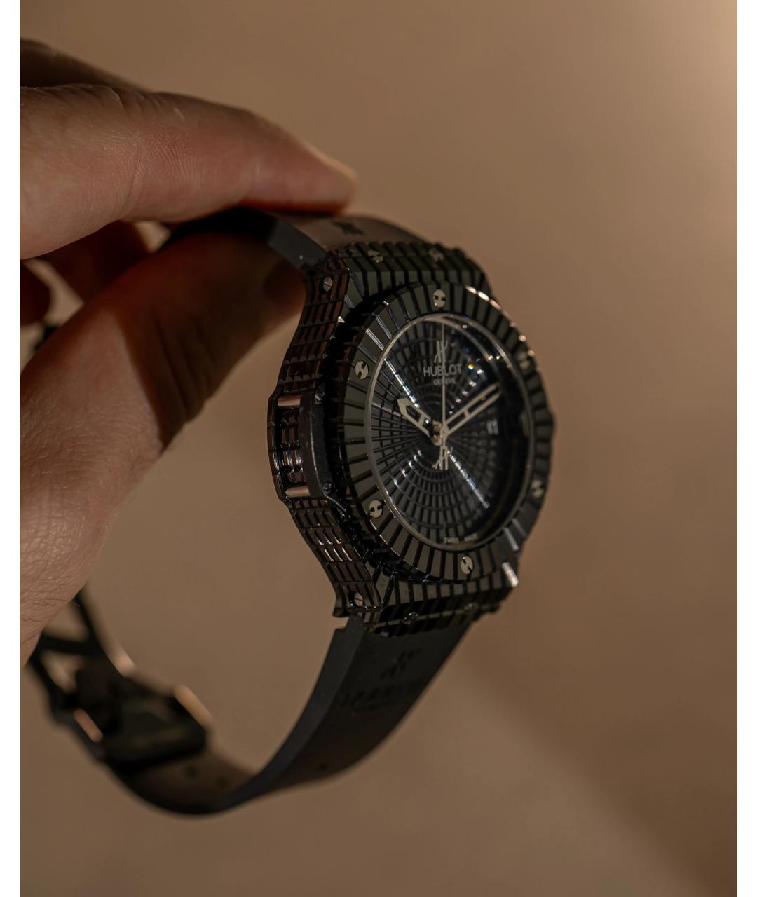 HUBLOT Черные керамические часы, фото 3