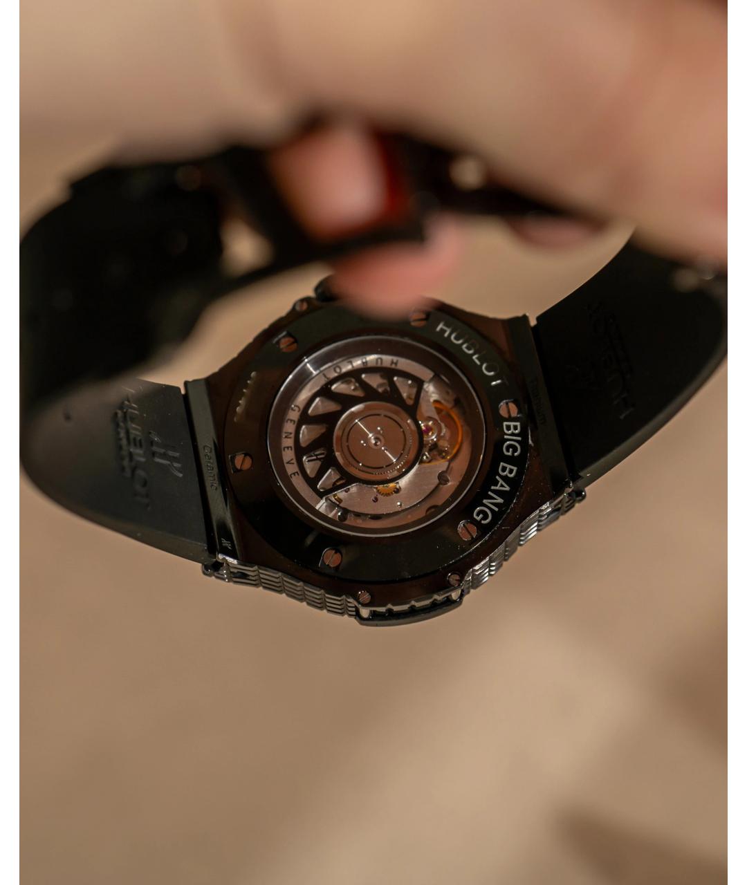 HUBLOT Черные керамические часы, фото 5