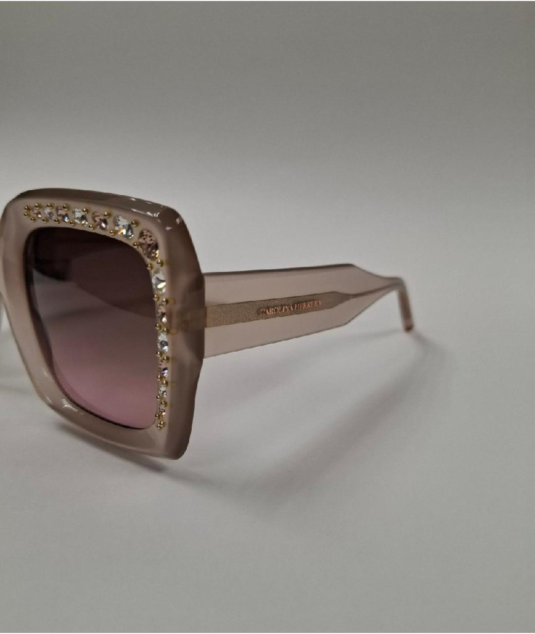 CAROLINA HERRERA Розовые пластиковые солнцезащитные очки, фото 3