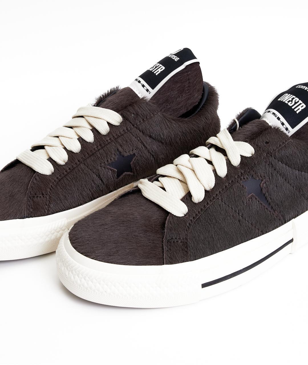 RICK OWENS Коричневые кожаные кеды, фото 2