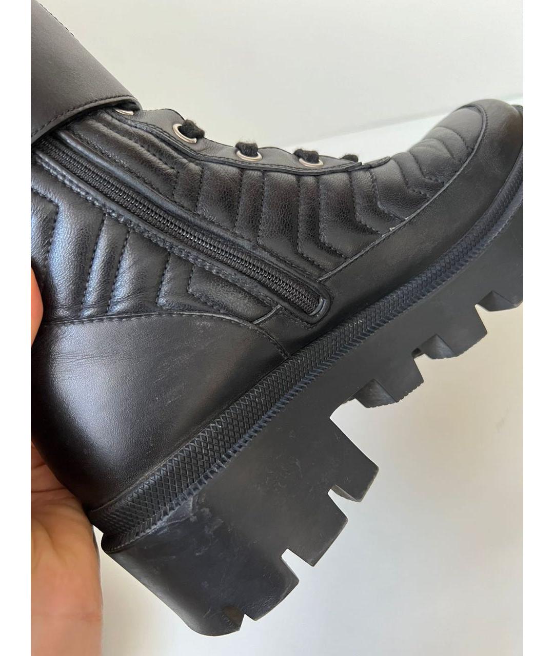 GUCCI Черные кожаные ботинки, фото 8