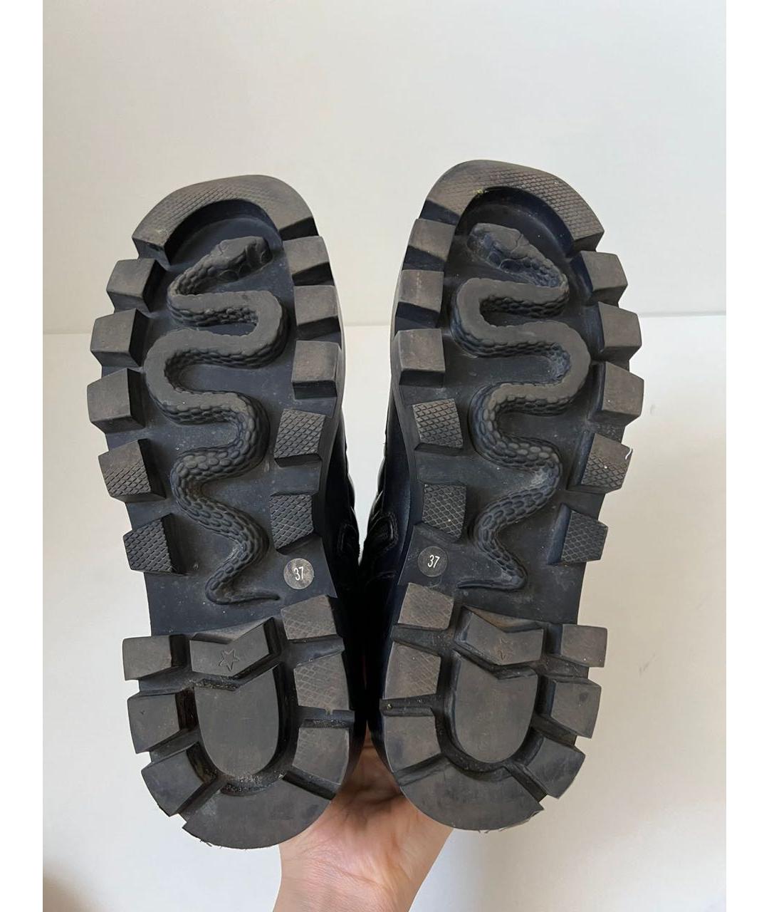 GUCCI Черные кожаные ботинки, фото 3