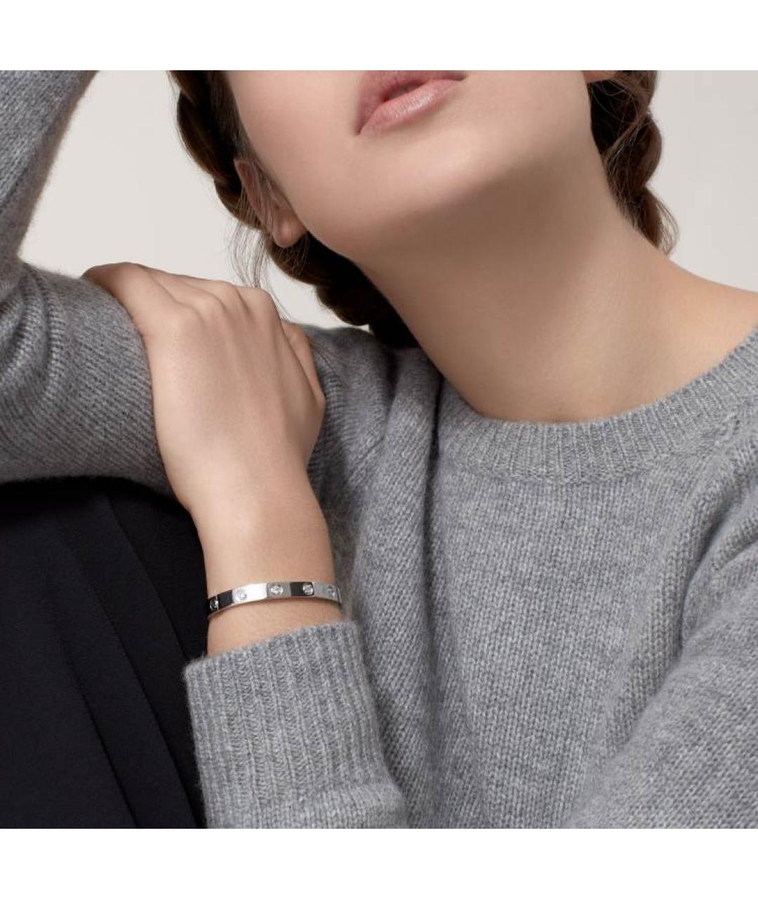 CARTIER Серебрянный браслет из белого золота, фото 4
